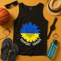 Support Ukraine Trident Cultural Pride Awareness Unity Tank Top