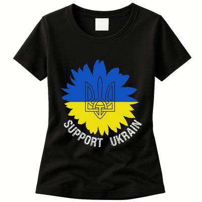 Support Ukraine Trident Cultural Pride Awareness Unity Womens T-Shirt