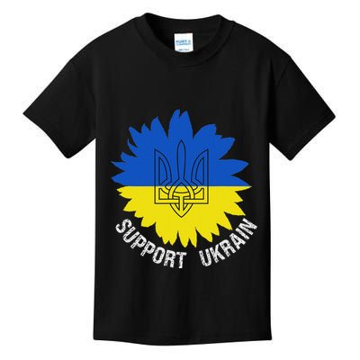 Support Ukraine Trident Cultural Pride Awareness Unity Kids T-Shirt