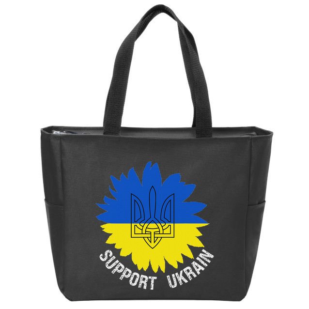 Support Ukraine Trident Cultural Pride Awareness Unity Zip Tote Bag