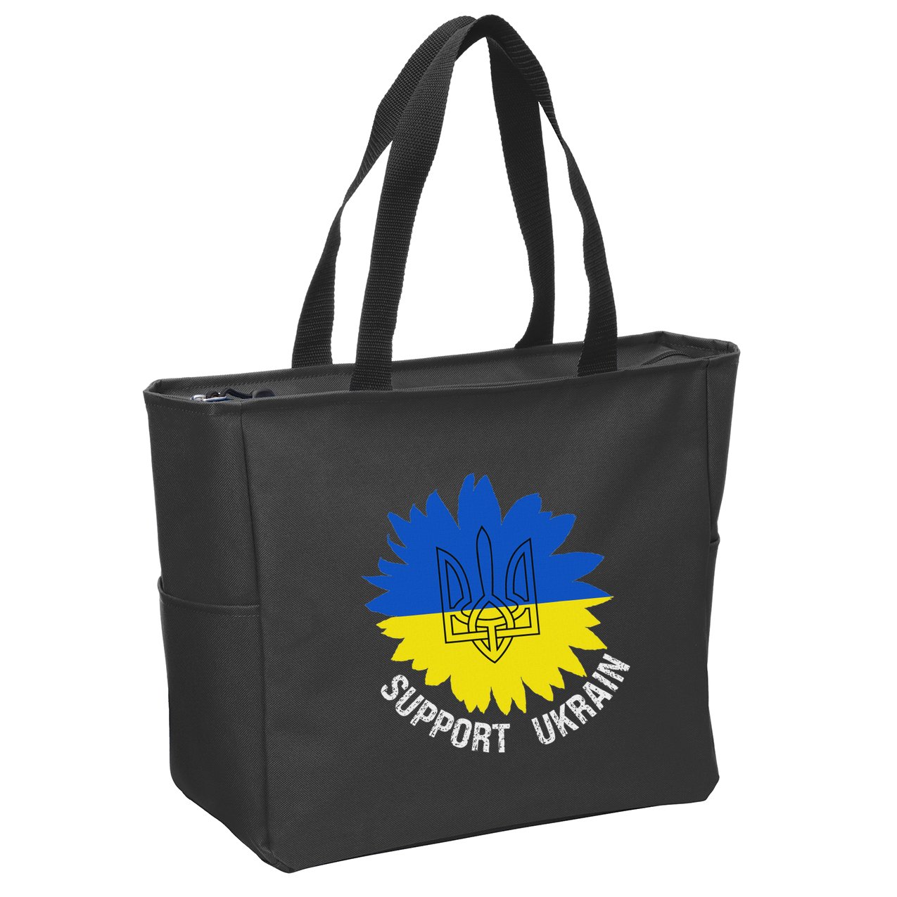 Support Ukraine Trident Cultural Pride Awareness Unity Zip Tote Bag