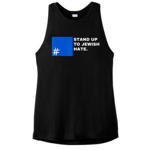 Stand Up To Jewish Hate Blue Square Support Israel Ladies PosiCharge Tri-Blend Wicking Tank