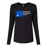 Stand Up To Jewish Hate Blue Square Support Israel Womens Cotton Relaxed Long Sleeve T-Shirt