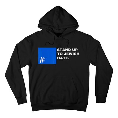 Stand Up To Jewish Hate Blue Square Support Israel Hoodie