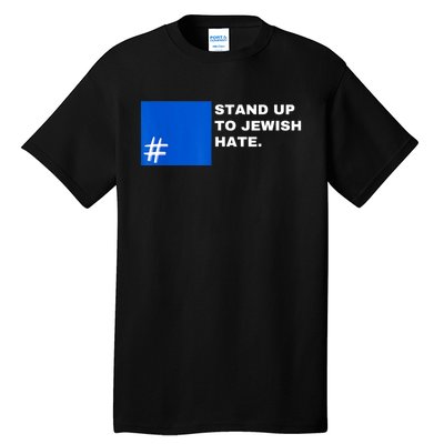 Stand Up To Jewish Hate Blue Square Support Israel Tall T-Shirt