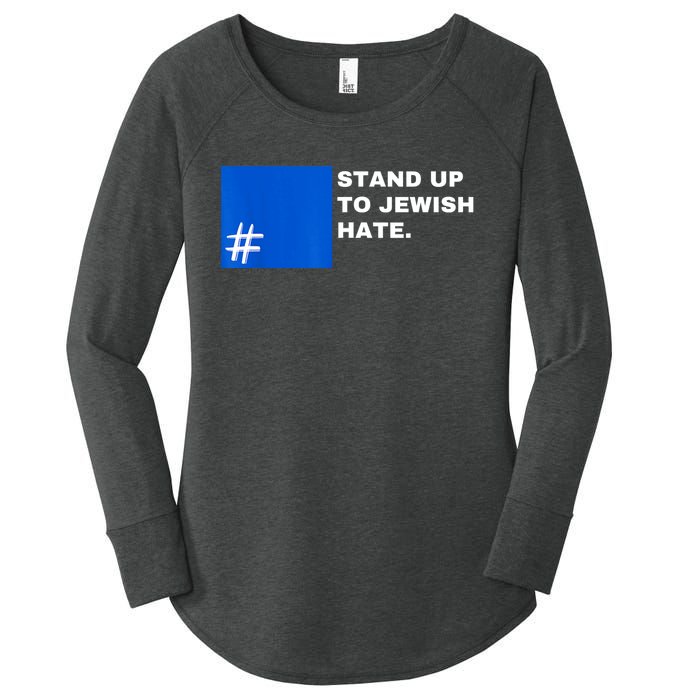 Stand Up To Jewish Hate Blue Square Support Israel Women's Perfect Tri Tunic Long Sleeve Shirt