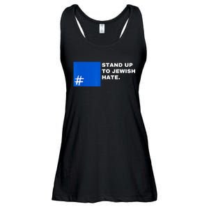 Stand Up To Jewish Hate Blue Square Support Israel Ladies Essential Flowy Tank