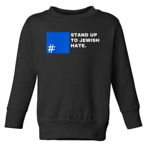 Stand Up To Jewish Hate Blue Square Support Israel Toddler Sweatshirt