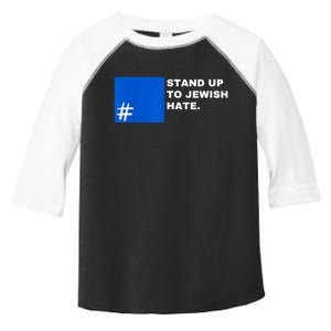 Stand Up To Jewish Hate Blue Square Support Israel Toddler Fine Jersey T-Shirt