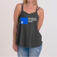 Stand Up To Jewish Hate Blue Square Support Israel Women's Strappy Tank