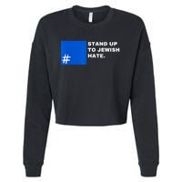 Stand Up To Jewish Hate Blue Square Support Israel Cropped Pullover Crew