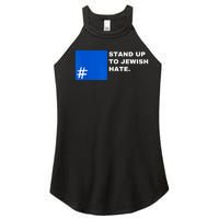 Stand Up To Jewish Hate Blue Square Support Israel Women's Perfect Tri Rocker Tank