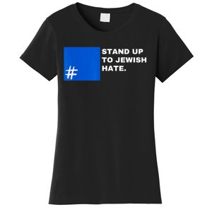 Stand Up To Jewish Hate Blue Square Support Israel Women's T-Shirt