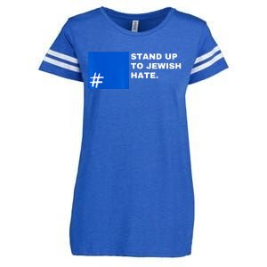 Stand Up To Jewish Hate Blue Square Support Israel Enza Ladies Jersey Football T-Shirt