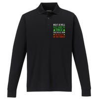 Sleep Under The Tree IM The Gift In The Family Performance Long Sleeve Polo