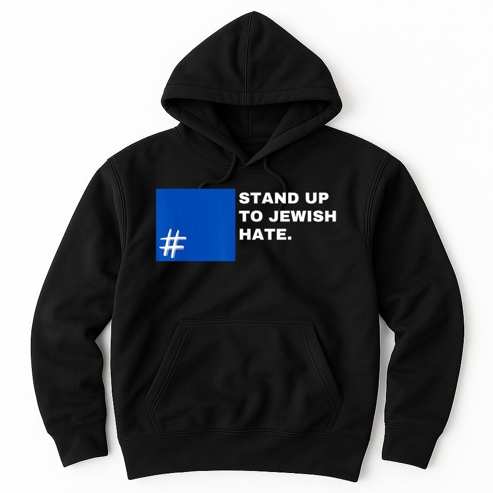 Stand Up To Jewish Hate Blue Square Support Israel Hoodie