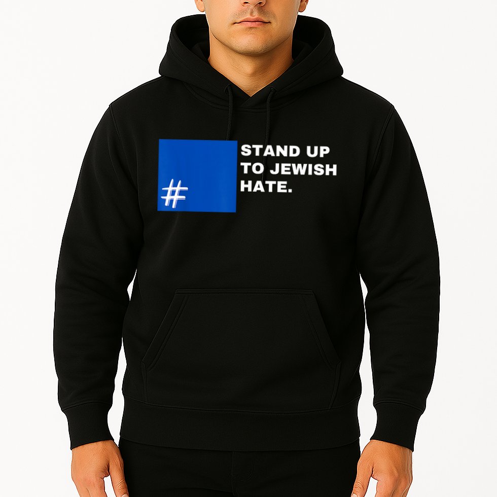 Stand Up To Jewish Hate Blue Square Support Israel Hoodie