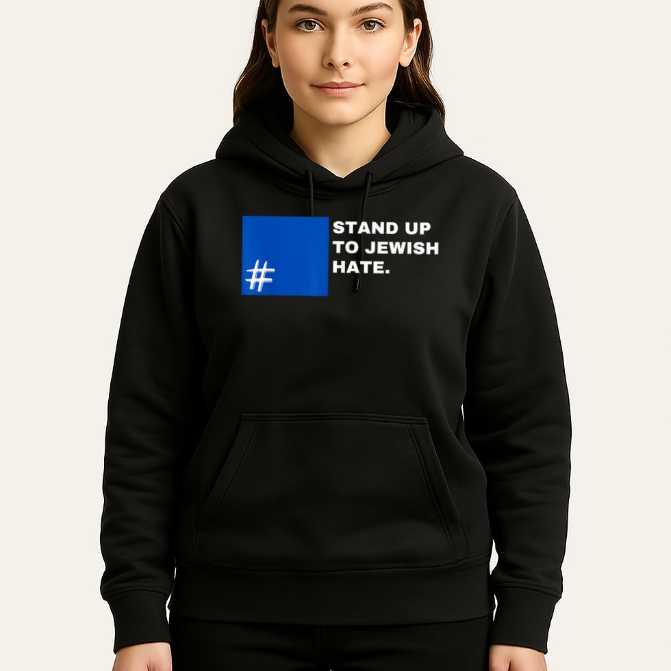 Stand Up To Jewish Hate Blue Square Support Israel Hoodie