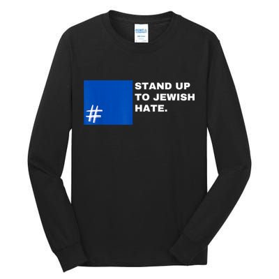 Stand Up To Jewish Hate Blue Square Support Israel Tall Long Sleeve T-Shirt