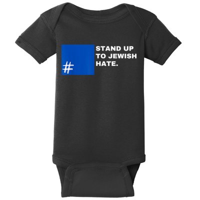 Stand Up To Jewish Hate Blue Square Support Israel Baby Bodysuit