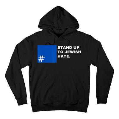 Stand Up To Jewish Hate Blue Square Support Israel Tall Hoodie