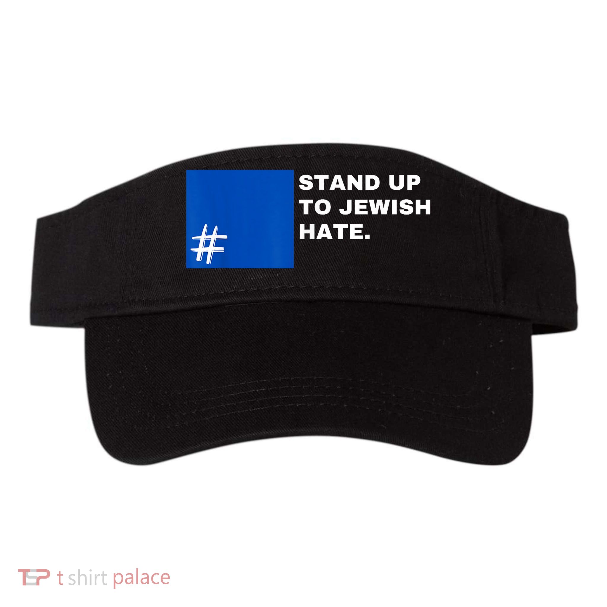 Stand Up To Jewish Hate Blue Square Support Israel Visor