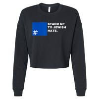 Stand Up To Jewish Hate Blue Square Support Israel Cropped Pullover Crew
