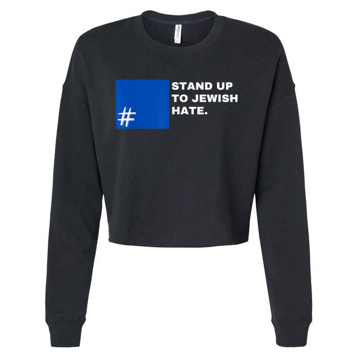 Stand Up To Jewish Hate Blue Square Support Israel Cropped Pullover Crew