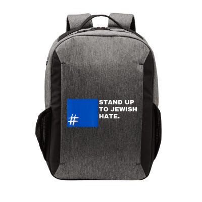 Stand Up To Jewish Hate Blue Square Support Israel Vector Backpack