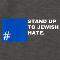 Stand Up To Jewish Hate Blue Square Support Israel Vector Backpack