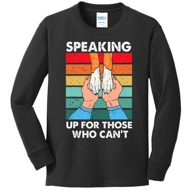 Speaking Up Those Who Cant Animal Rescue Shelter Kids Long Sleeve Shirt