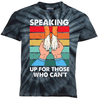 Speaking Up Those Who Cant Animal Rescue Shelter Kids Tie-Dye T-Shirt