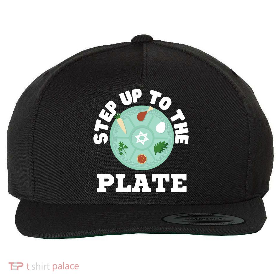 Step Up To Plate Funny Passover Baseball Wool Snapback Cap