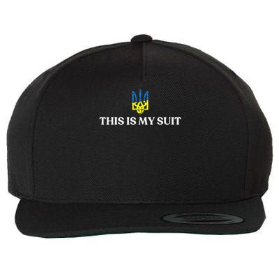 Support Ukraine This Is My Suit Ukranian Suit Wool Snapback Cap