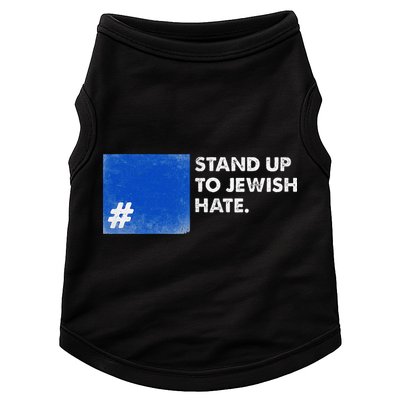Stand Up To Jewish Hate Blue Square Support Israel  Doggie Tank