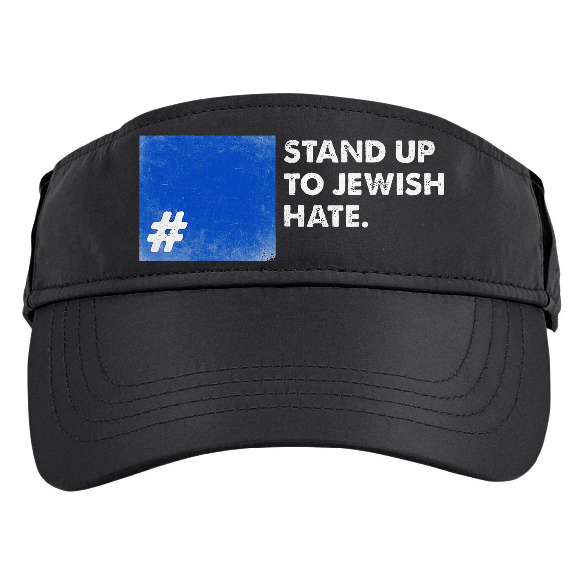 Stand Up To Jewish Hate Blue Square Support Israel  Adult Drive Performance Visor