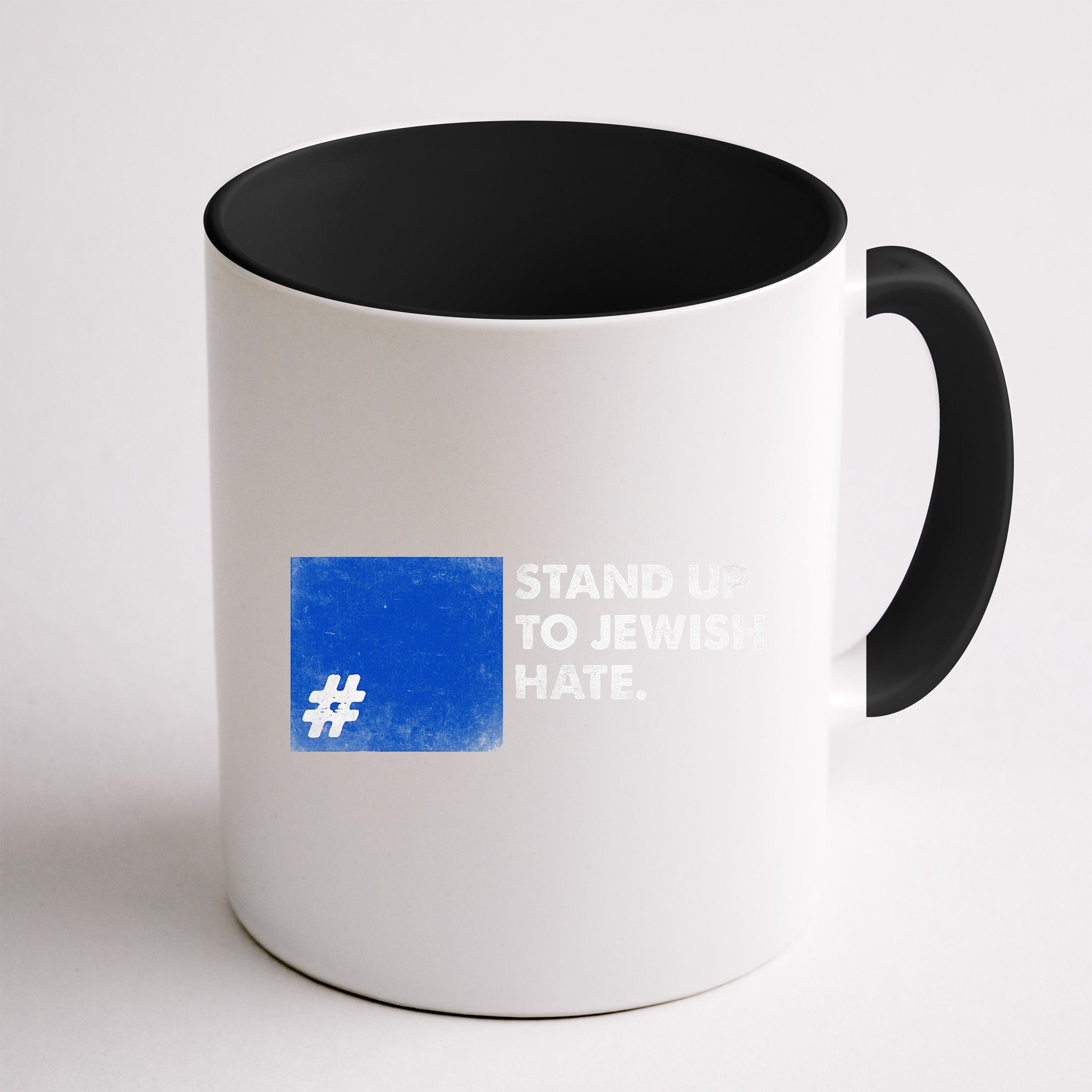 Stand Up To Jewish Hate Blue Square Support Israel  Mug