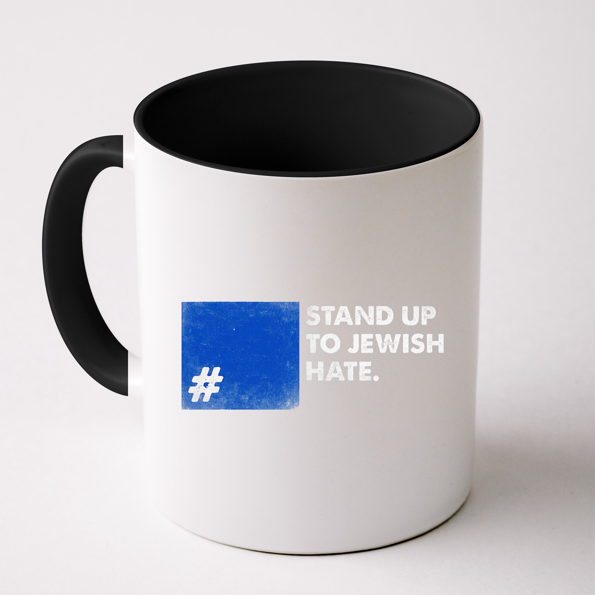 Stand Up To Jewish Hate Blue Square Support Israel  Mug