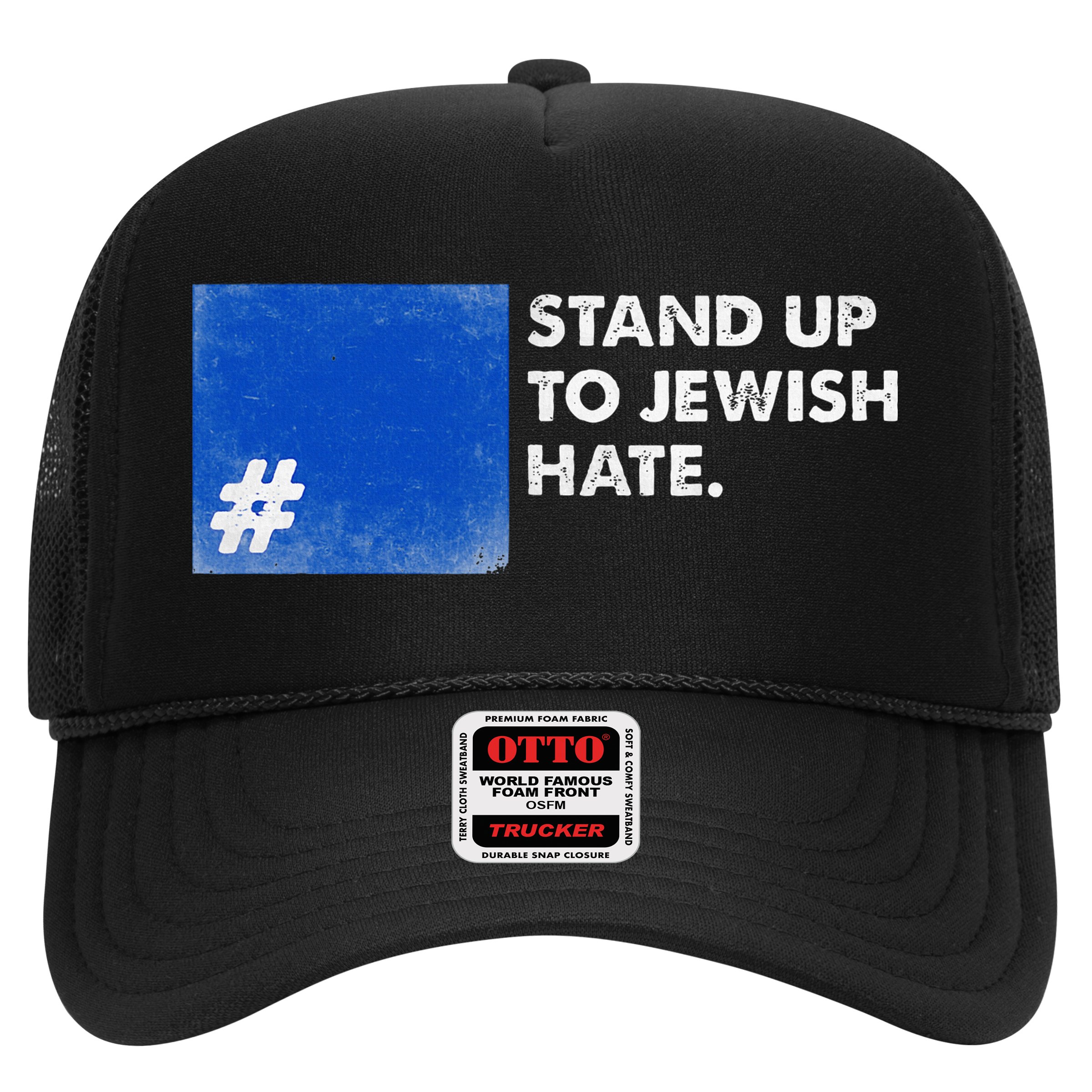 Stand Up To Jewish Hate Blue Square Support Israel  Hat