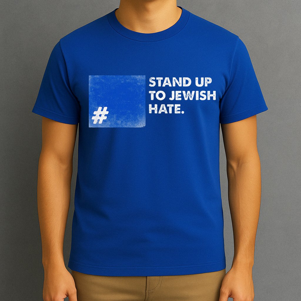 Stand Up To Jewish Hate Blue Square Support Israel  T-Shirt