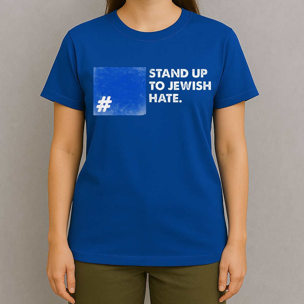 Stand Up To Jewish Hate Blue Square Support Israel  T-Shirt