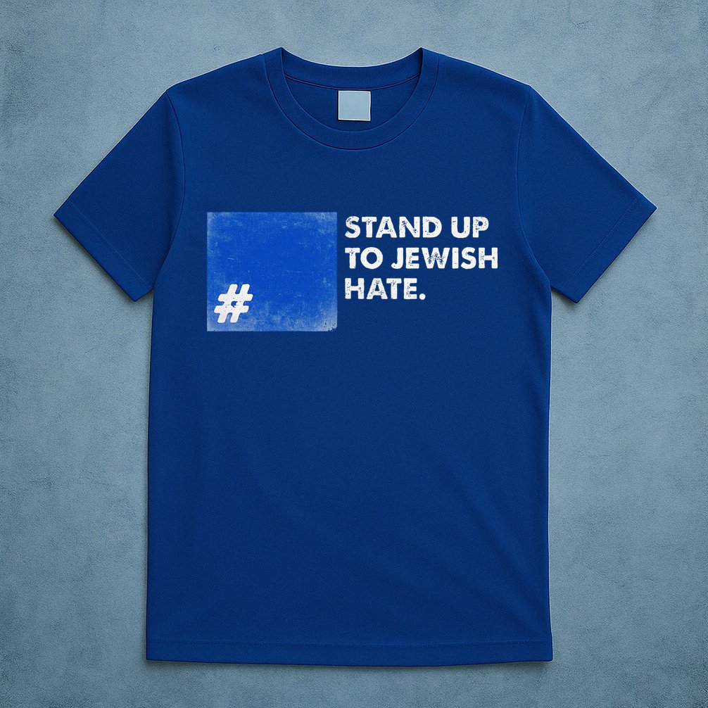Stand Up To Jewish Hate Blue Square Support Israel  T-Shirt