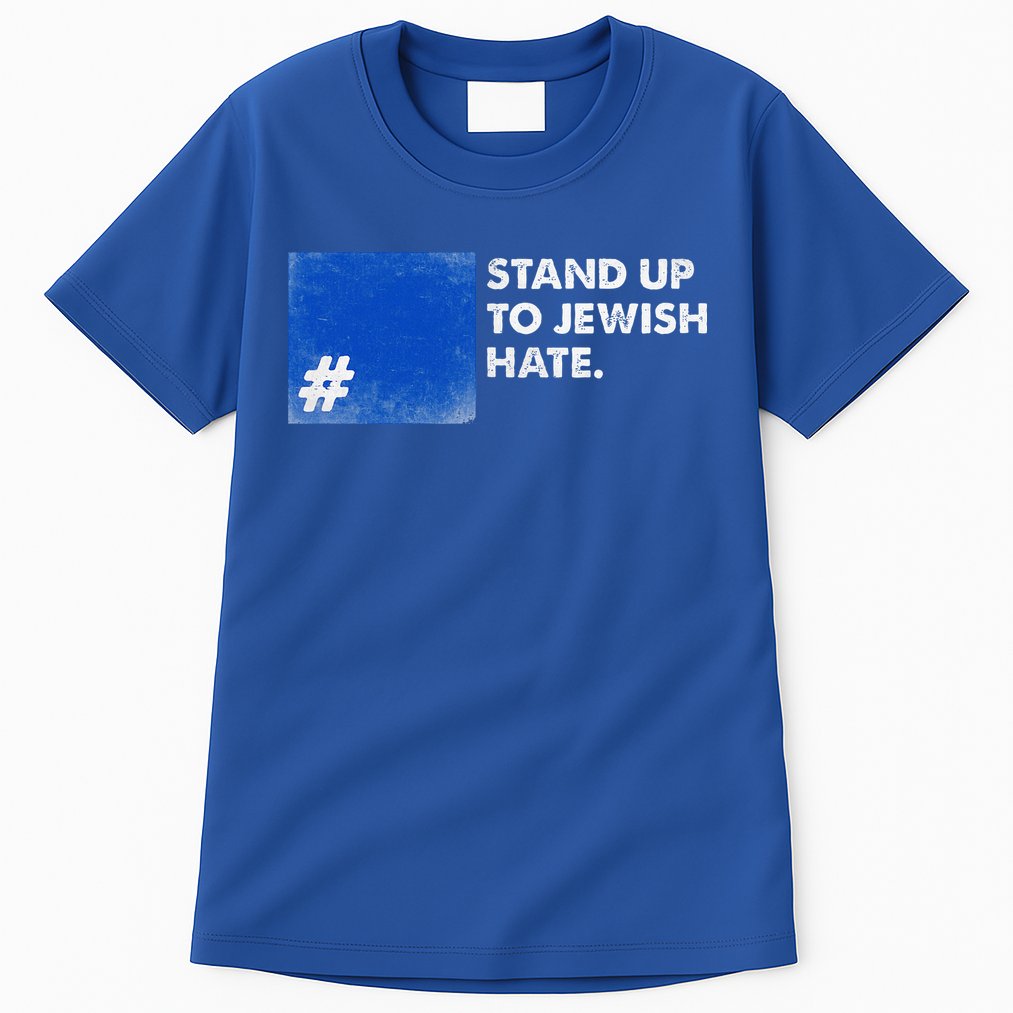 Stand Up To Jewish Hate Blue Square Support Israel  Tall T-Shirt