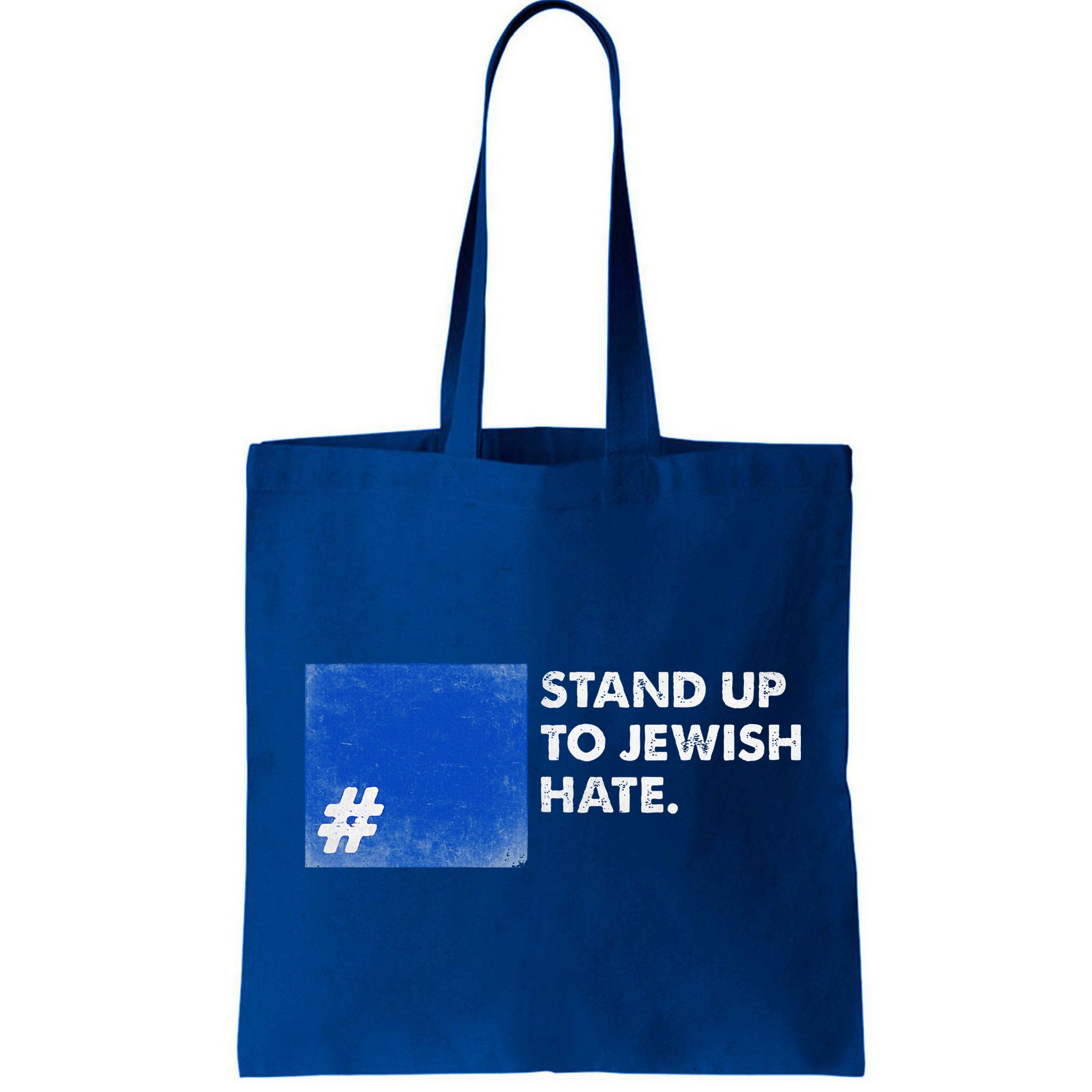 Stand Up To Jewish Hate Blue Square Support Israel  Bag