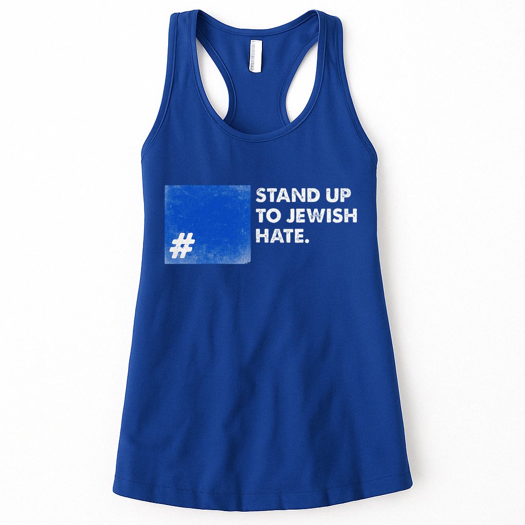 Stand Up To Jewish Hate Blue Square Support Israel  Womens Tank Top