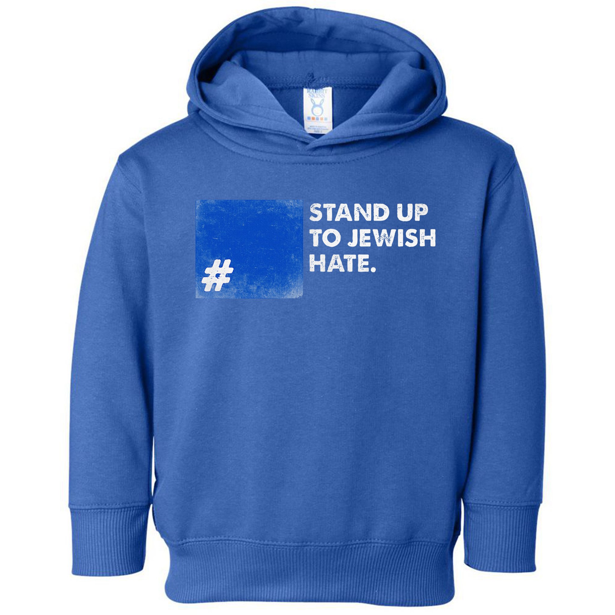 Stand Up To Jewish Hate Blue Square Support Israel  Toddler Hoodie