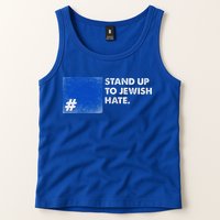 Stand Up To Jewish Hate Blue Square Support Israel  Tank Top