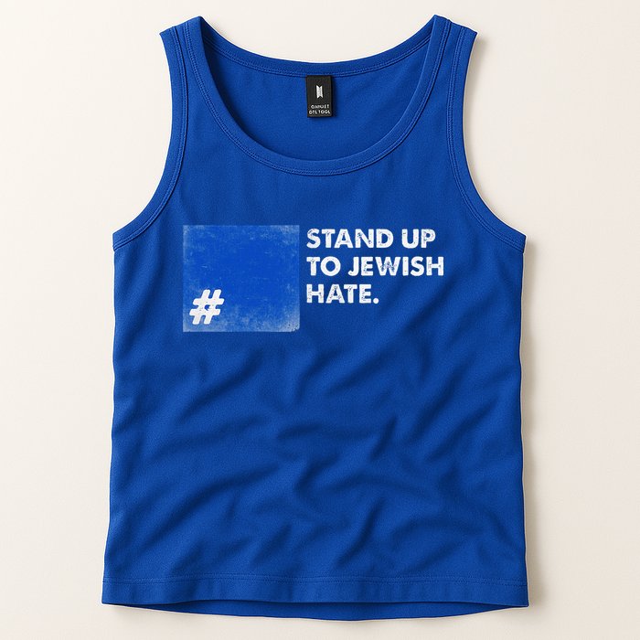 Stand Up To Jewish Hate Blue Square Support Israel  Tank Top