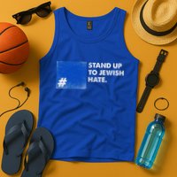 Stand Up To Jewish Hate Blue Square Support Israel  Tank Top