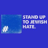 Stand Up To Jewish Hate Blue Square Support Israel  Tank Top